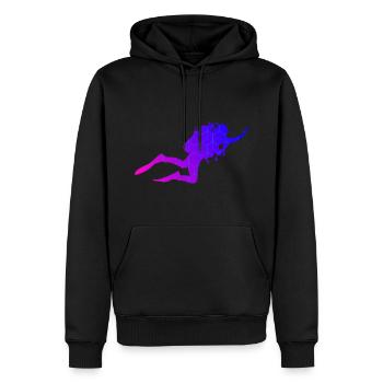 Diver Scuba Diver Scuba Diver Ladies - Men’s Premium Organic Hoodie - black - Front - Nico (187cm)