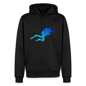 Plongeur plongeur Plongeurs plongée sous-marine Plongée sous-marine - Sweat à capuche Premium bio Homme - noir - Devant - Nico (187cm)
