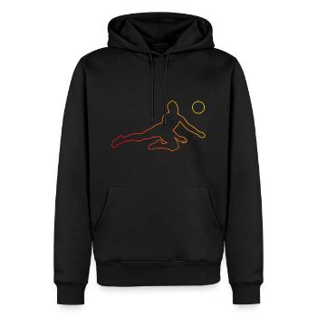 Volleyballspieler Damen Volleyballer Herren - Männer Premium Bio Hoodie - Schwarz - Vorne - Nico (187cm)