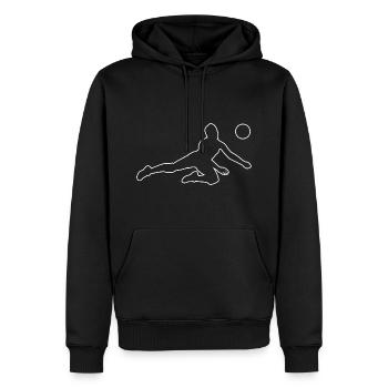 Volleyball féminin Volleyball masculin - Sweat à capuche Premium bio Homme - noir - Devant - Nico (187cm)