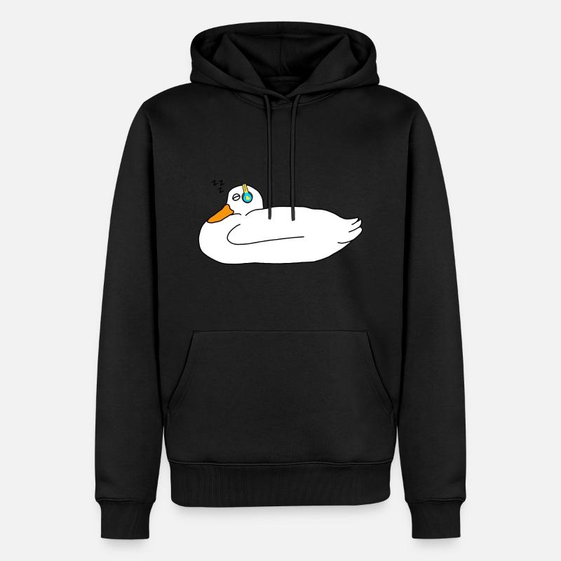 Schlafendes Entchen - Männer Premium Bio Hoodie - Schwarz