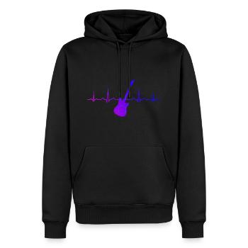 Guitariste Guitariste Guitariste Guitariste Guitare Homme - Sweat à capuche Premium bio Homme - noir - Devant - Nico (187cm)