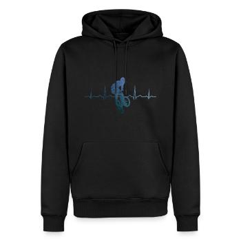 Herren Radfahren Damen bmx jungen Bike bmx - Männer Premium Bio Hoodie - Schwarz - Vorne - Nico (187cm)