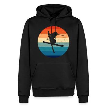 Slopestyle Freestyle Ski Femme Ski Freestyle - Sweat à capuche Premium bio Homme - noir - Devant - Nico (187cm)