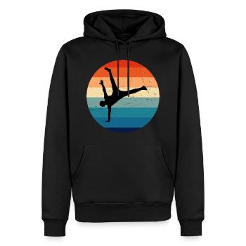 Breakdance Homme Bboy Hip Hop Break Dance - Sweat à capuche Premium bio Homme - noir - Devant - Nico (187cm)