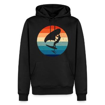 wingsurf femmes wingsurf foilwing hommes - Sweat à capuche Premium bio Homme - noir - Devant - Nico (187cm)