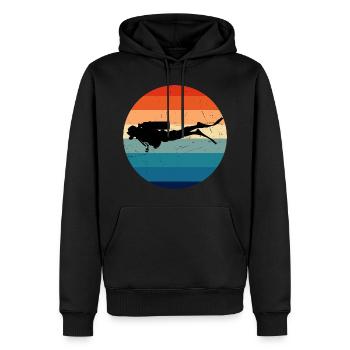 Diver Diving Damen Tauchen Herren Scuba Tauchen - Männer Premium Bio Hoodie - Schwarz - Vorne - Nico (187cm)