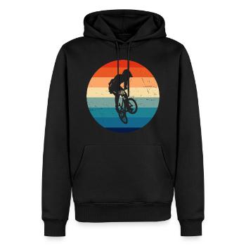Radfahren bmx jungen Herren bmx Bike bmx fahrrad - Männer Premium Bio Hoodie - Schwarz - Vorne - Nico (187cm)