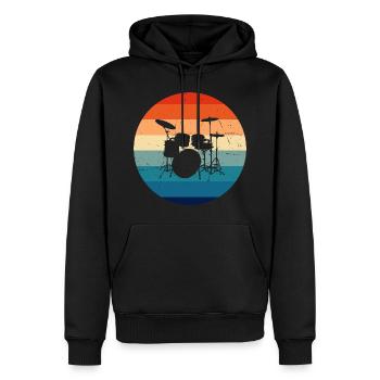 Drummer Drumming Drums - Men’s Premium Organic Hoodie - black - Front - Nico (187cm)