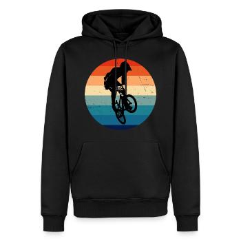 BMX Garçons BMX Vélo BMX Hommes Cyclisme - Sweat à capuche Premium bio Homme - noir - Devant - Nico (187cm)