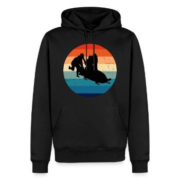 Bobsleigh Riding Bobsleigh Track Bobsleigh Femmes Hommes - Sweat à capuche Premium bio Homme - noir - Devant - Nico (187cm)