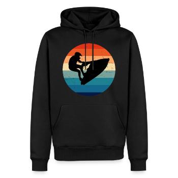 Jetski Sports nautiques Femmes Hommes Jet Ski - Sweat à capuche Premium bio Homme - noir - Devant - Nico (187cm)