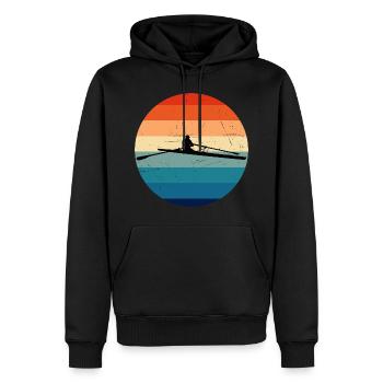 Aviron Rameurs Hommes Aviron Femmes - Sweat à capuche Premium bio Homme - noir - Devant - Nico (187cm)