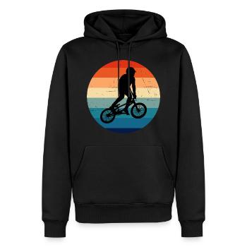 bmx fahrrad bmx jungen Damen Radfahren Herren - Männer Premium Bio Hoodie - Schwarz - Vorne - Nico (187cm)