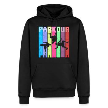 Parkour Freerunner Traceur Le Parcour parkourshirt - Männer Premium Bio Hoodie - Schwarz - Vorne - Nico (187cm)
