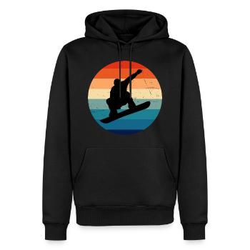Snowboarder Snowboard Sports d’hiver masculins - Sweat à capuche Premium bio Homme - noir - Devant - Nico (187cm)