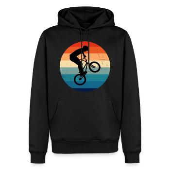 Cyclisme Vélo bmx Hommes bmx Garçons BMX Vélo - Sweat à capuche Premium bio Homme - noir - Devant - Nico (187cm)