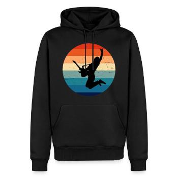dames guitare électronique guitare acoustique guitare acoustique - Sweat à capuche Premium bio Homme - noir - Devant - Nico (187cm)