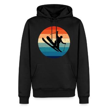 Ski Freestyle Freestyle Ski Femmes Slopestyle - Sweat à capuche Premium bio Homme - noir - Devant - Nico (187cm)