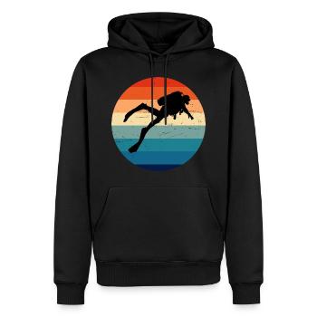Plongée Hommes Plongée Libre Femmes Plongée sous-marine - Sweat à capuche Premium bio Homme - noir - Devant - Nico (187cm)
