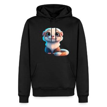 mignon bébé furet - Sweat à capuche Premium bio Homme - noir - Devant - Nico (187cm)