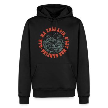 Ma thérapie, c'est mon camping-car - Sweat à capuche Premium bio Homme - noir - Devant - Nico (187cm)