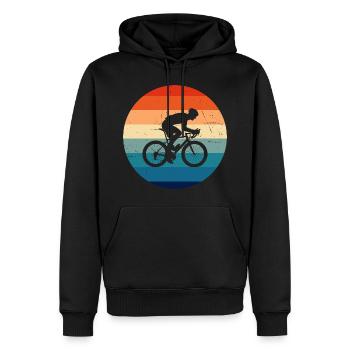 Vélo de route Cycliste de route Femmes Vélo de route Hommes - Sweat à capuche Premium bio Homme - noir - Devant - Nico (187cm)