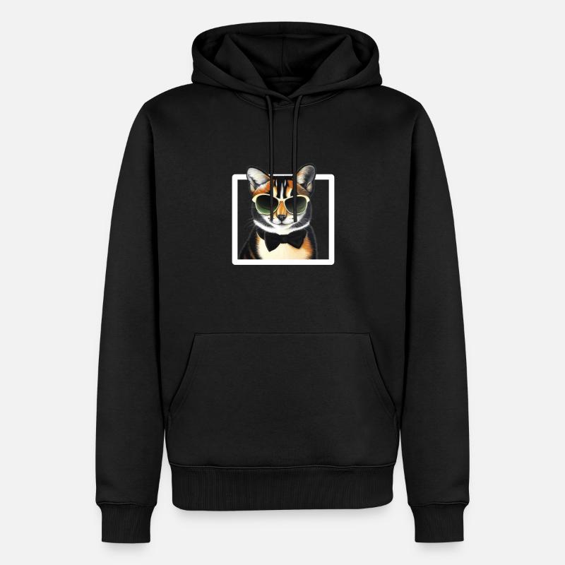 Coolste Katze - Männer Premium Bio Hoodie - Schwarz