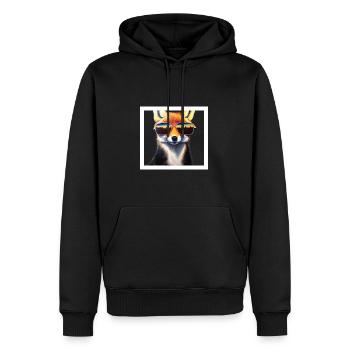 Cooler Fuchs - Männer Premium Bio Hoodie - Schwarz - Vorne - Nico (187cm)