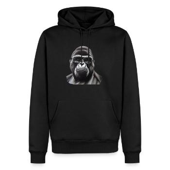 Cool gorilla - Men’s Premium Organic Hoodie - black - Front - Nico (187cm)