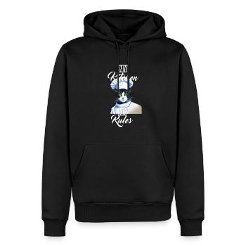 Cook cat - Men’s Premium Organic Hoodie - black - Front - Nico (187cm)