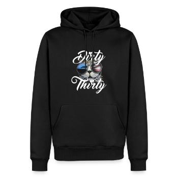 Die dreckigen Dreißig - Männer Premium Bio Hoodie - Schwarz - Vorne - Nico (187cm)