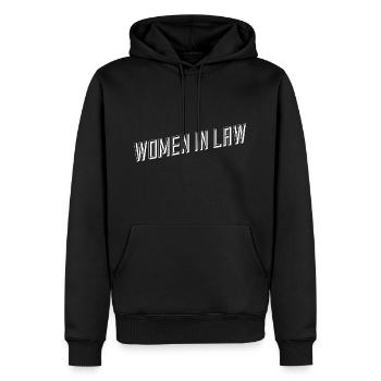Les femmes en droit - Sweat à capuche Premium bio Homme - noir - Devant - Nico (187cm)