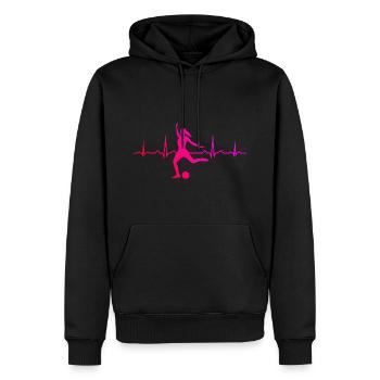 Herren Damen Fussballer Fussballspieler Fussball - Männer Premium Bio Hoodie - Schwarz - Vorne - Nico (187cm)