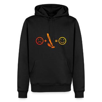 Planche à voile femmes Surf Planche à voile Surf Windsurfer - Sweat à capuche Premium bio Homme - noir - Devant - Nico (187cm)
