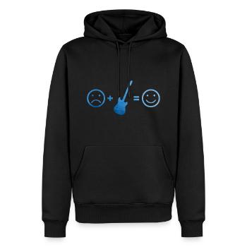 Guitare acoustique Guitaristes Dames - Sweat à capuche Premium bio Homme - noir - Devant - Nico (187cm)