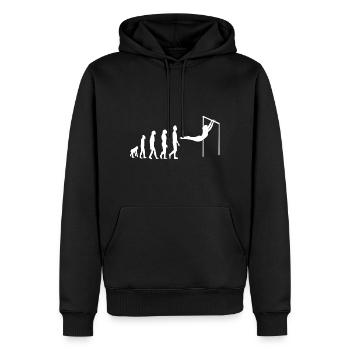 Stufenbarren Gymnastics Turnen Evolution - Männer Premium Bio Hoodie - Schwarz - Vorne - Nico (187cm)