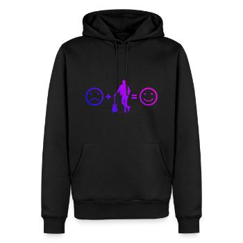 Guitariste Guitar Men’s Egitarre - Sweat à capuche Premium bio Homme - noir - Devant - Nico (187cm)
