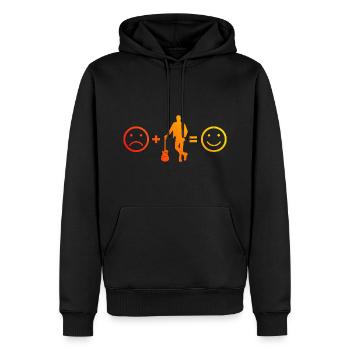 Guitare acoustique guitare électrique guitare électronique gu - Sweat à capuche Premium bio Homme - noir - Devant - Nico (187cm)