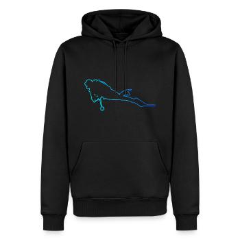 Free Dive Scuba Tauchen Diving Tauchen - Männer Premium Bio Hoodie - Schwarz - Vorne - Nico (187cm)