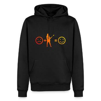 Ladies Egitarre Guitare guitare acoustique - Sweat à capuche Premium bio Homme - noir - Devant - Nico (187cm)