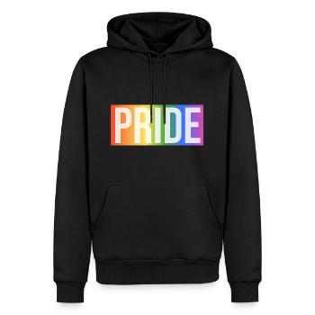 Cadeau arc-en-ciel de la fierté - Sweat à capuche Premium bio Homme - noir - Devant - Nico (187cm)