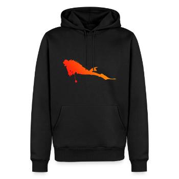 Free Dive Diver Scuba Taucher Tauchen Scuba Diver - Männer Premium Bio Hoodie - Schwarz - Vorne - Nico (187cm)