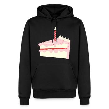 Birthday Cake - Sweat à capuche Premium bio Homme - noir - Devant - Nico (187cm)