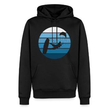 Kitesurf Kitesurf Kitesurf Kitesurfer Hommes - Sweat à capuche Premium bio Homme - noir - Devant - Nico (187cm)