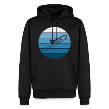 Tenorposaune Posaunistin Posaunist Blaskapelle - Männer Premium Bio Hoodie - Schwarz - Vorne - Nico (187cm)