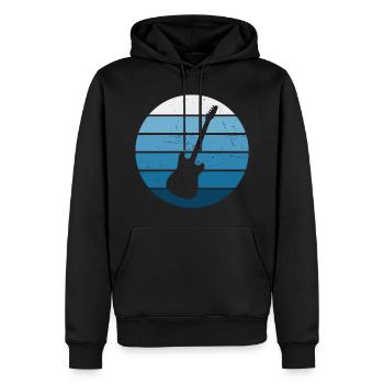 Guitariste Femme Guitariste Guitariste Hommes Guitariste - Sweat à capuche Premium bio Homme - noir - Devant - Nico (187cm)