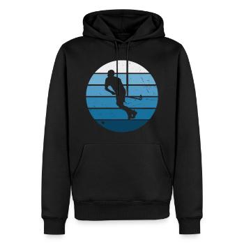 Floorball Unihockey Salibandy Innebandy Hockey - Sweat à capuche Premium bio Homme - noir - Devant - Nico (187cm)