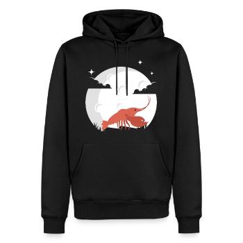 Hummer Mond Hummer Languste Meeresfrüchte - Männer Premium Bio Hoodie - Schwarz - Vorne - Nico (187cm)