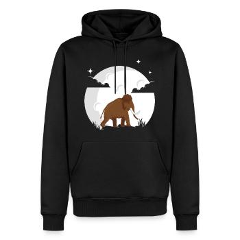 Mammut Mond Mammut Tier Wolltier - Männer Premium Bio Hoodie - Schwarz - Vorne - Nico (187cm)